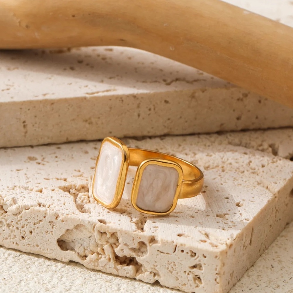 Jewelry Elegant Modern Simple Style Color Block 304 Stainless Steel Rings